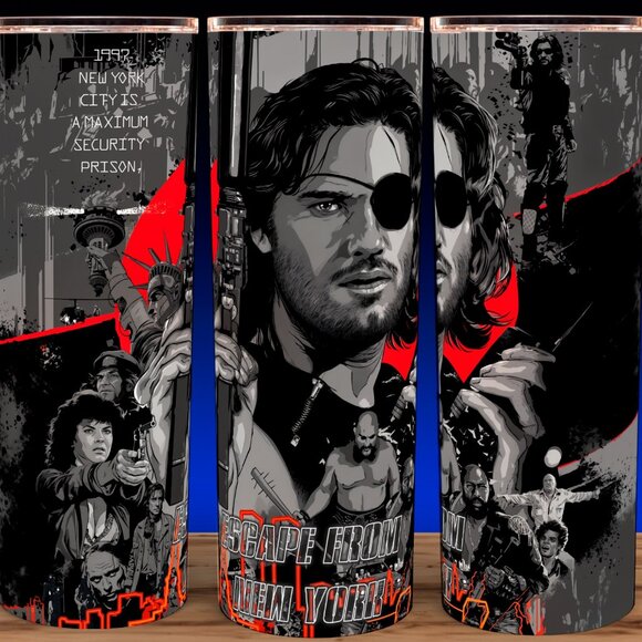 Glow in the Dark Escape from New York 80s Kurt Russell Movie Cup Mug Tumbler - Picture 2 of 4